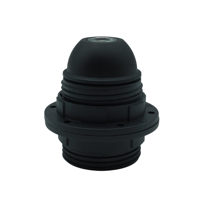 Kynda Light Kunststof Fitting E27 met twee schroefringen | Zwart
