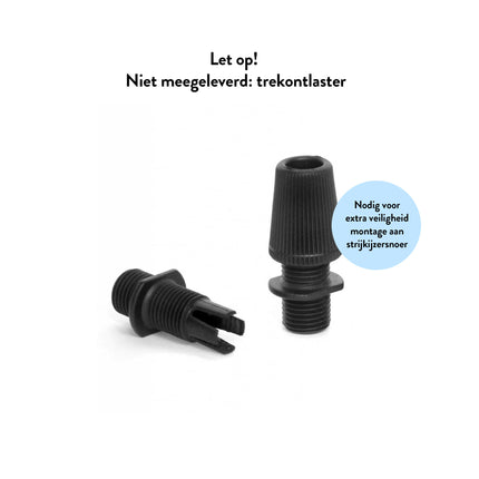 Kynda Light Kunststof Fitting E27 met twee schroefringen | Zwart