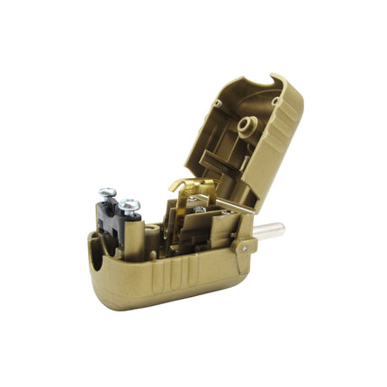 Kynda Light Kunststof klapstekker rond (geaard) NL | Goud