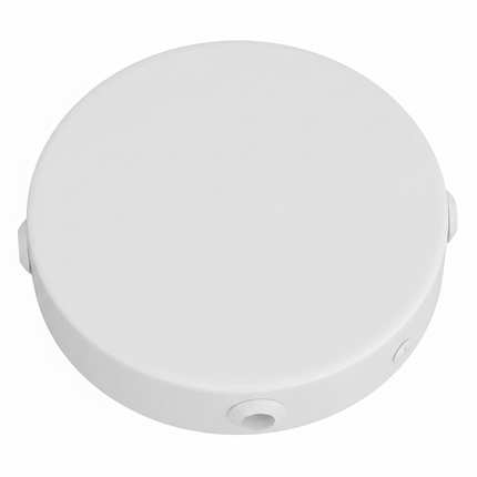 Kynda Light Metalen Plafondkap (centraaldoos) met 4 zijgaten (Ø120 mm) | Wit (mat)