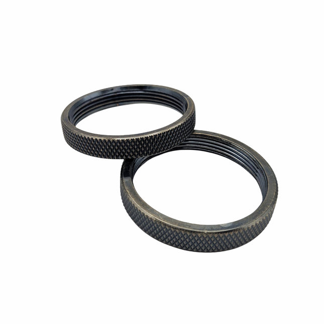 Kynda Light Metalen schroefring met gekartelde rand - E27 - ⌀50mm | Antiek Brons