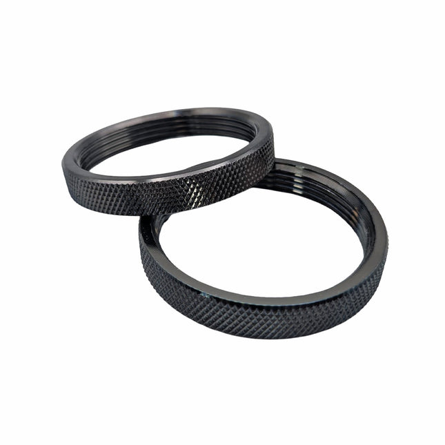 Kynda Light Metalen schroefring met gekartelde rand - E27 - ⌀50mm | Donkergrijs