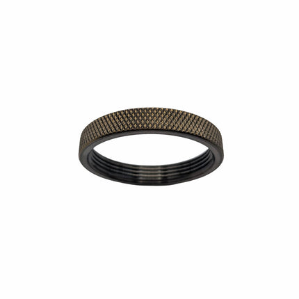 Kynda Light Metalen schroefring met gekartelde rand - E27 - ⌀50mm | Goud Brons