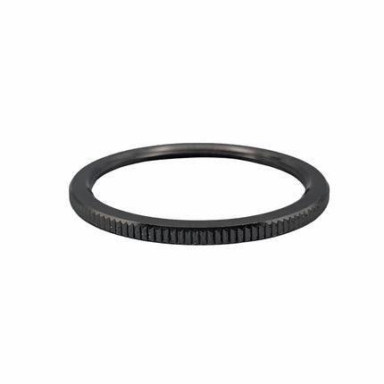 Kynda Light Metalen schroefring met gekartelde rand - E27 - ⌀50mm - hoogte 3mm | Donkergrijs
