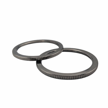 Kynda Light Metalen schroefring met gekartelde rand - E27 - ⌀50mm - hoogte 3mm | Messing