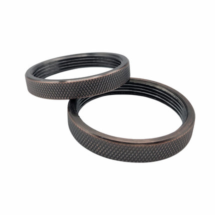 Kynda Light Metalen schroefring met gekartelde rand - E27 - ⌀50mm | Koper