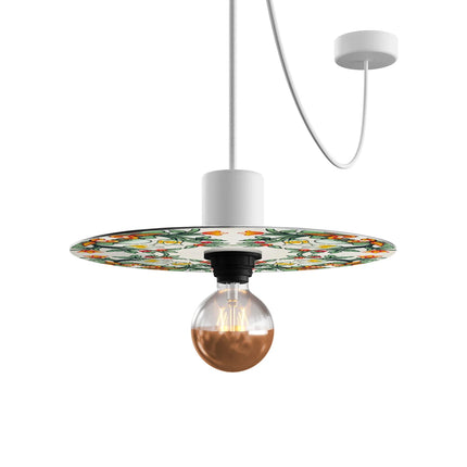 Kynda Light Mini Ellepì 'Maioliche' platte bibond lampenkap - 24 cm | Rood & Groen