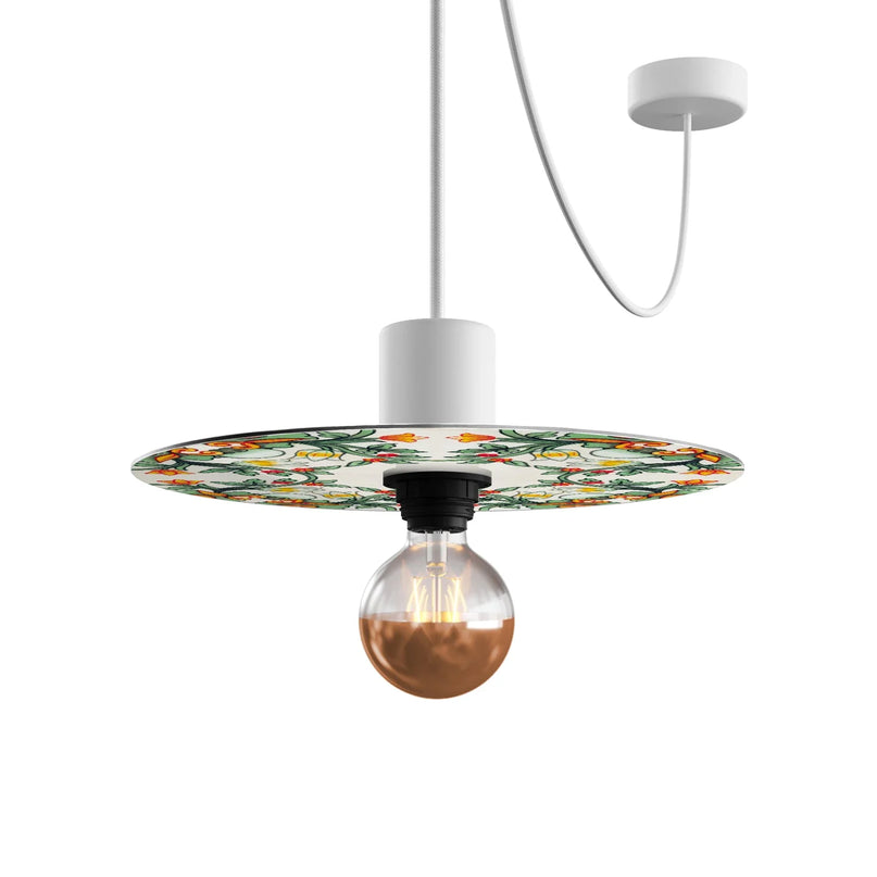 Kynda Light Mini Ellepì 'Maioliche' platte bibond lampenkap - 24 cm | Rood & Groen