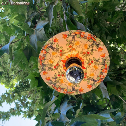 Kynda Light Mini Ellepì 'Maioliche' platte bibond lampenkap - 24 cm | Rood & Groen