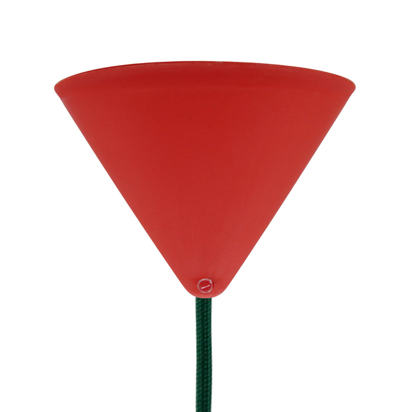 Kynda Light Plafondkap 'Axell' - 1 snoer - Ø120mm | Rood