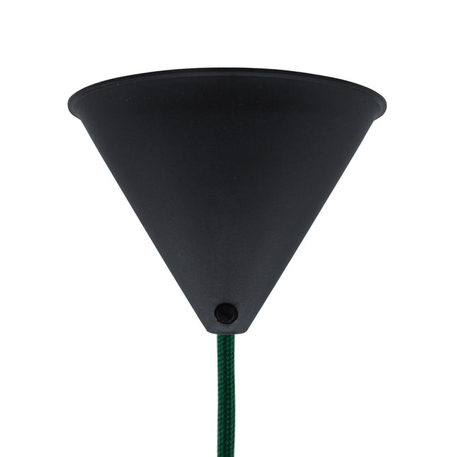 Kynda Light Plafondkap 'Axell' - 1 snoer - Ø120mm | Zwart