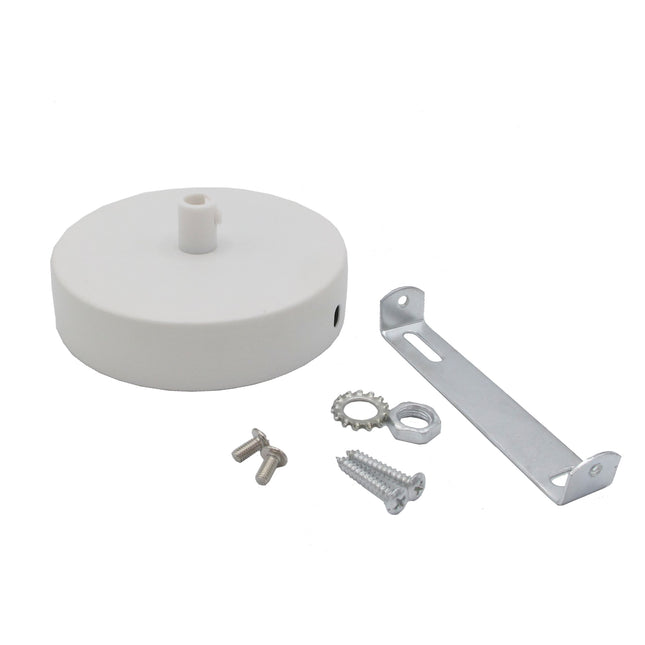 Kynda Light Plafondkap 'Enok' metaal Wit - 1 snoer