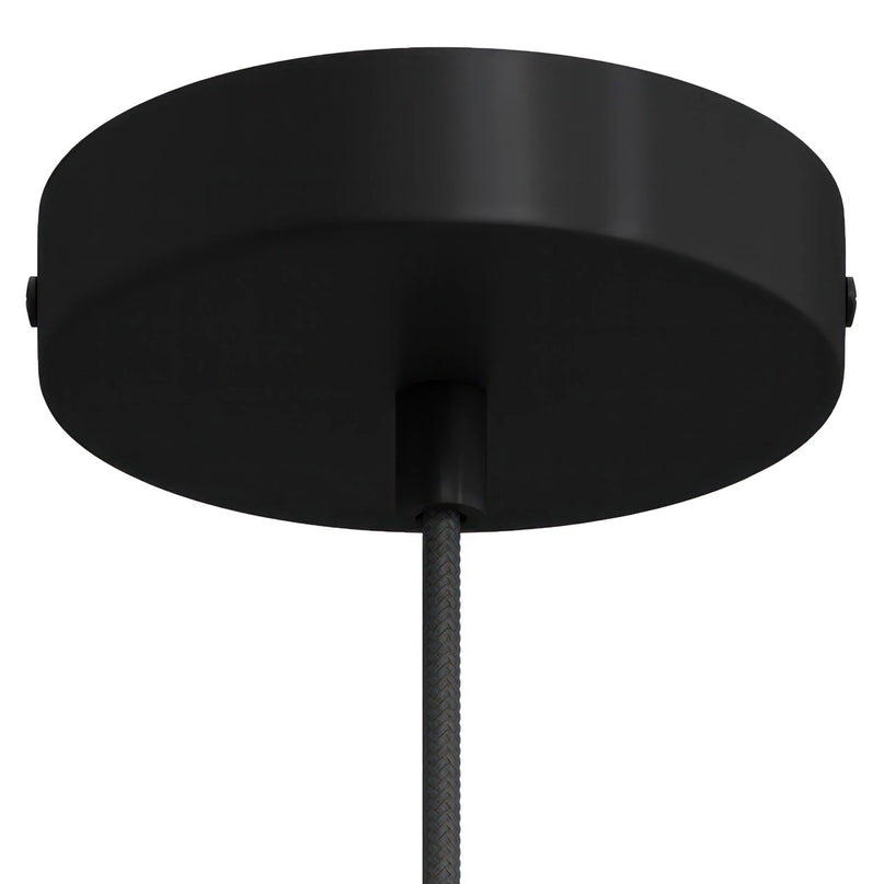Kynda Light Plafondkap 'Enok XL' - 120 mm - metaal - 1 snoer | Zwart (mat)