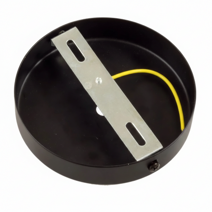 Kynda Light Plafondkap 'Enok XL' - 120 mm - metaal - 1 snoer | Zwart (mat)