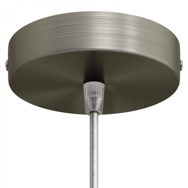 Kynda Light Plafondkap 'Enok XL' - Ø120 mm - metaal - 1 snoer | Geborsteld Titanium