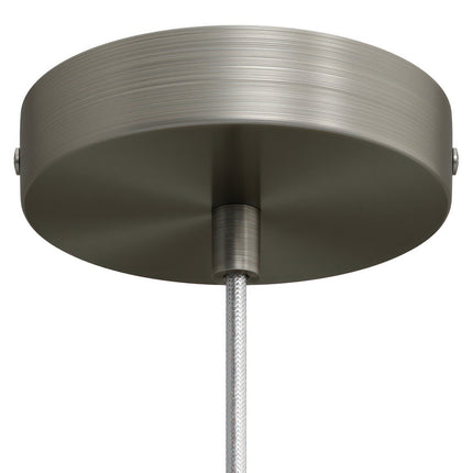 Kynda Light Plafondkap 'Enok XL' - Ø120 mm - metaal - 1 snoer | Geborsteld Titanium