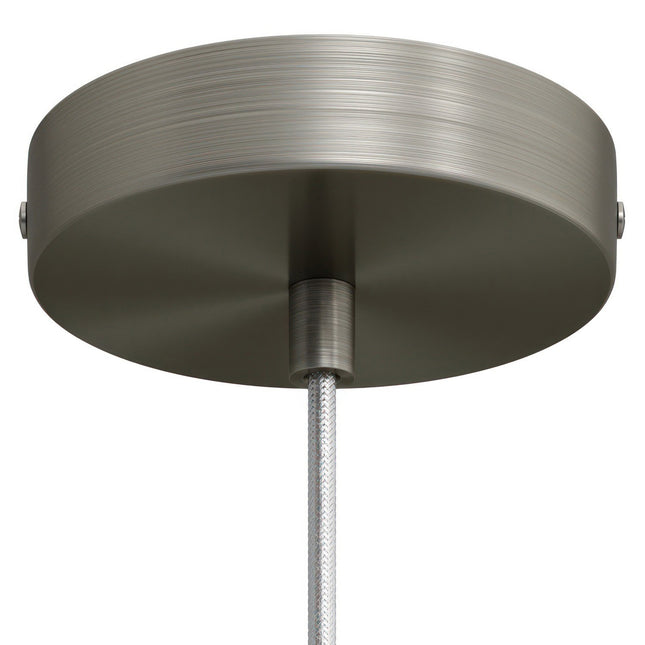 Kynda Light Plafondkap 'Enok XL' - Ø120 mm - metaal - 1 snoer | Geborsteld Titanium