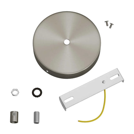 Kynda Light Plafondkap 'Enok XL' - Ø120 mm - metaal - 1 snoer | Geborsteld Titanium