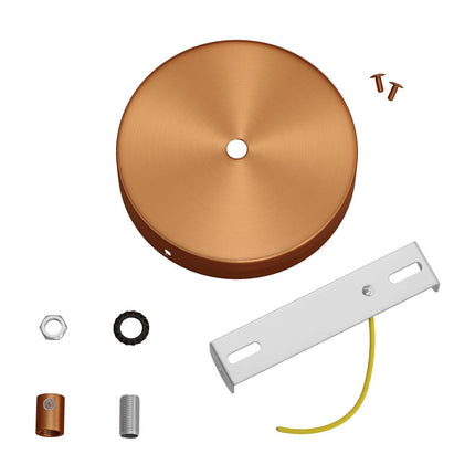 Kynda Light Plafondkap 'Enok XL' - Ø120 mm - metaal - 1 snoer | Mat Koper