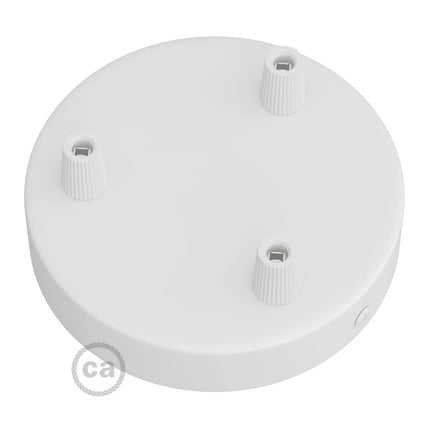 Kynda Light Plafondkap 'Latham XL' - 3 snoeren- ø120 mm | Wit (mat)