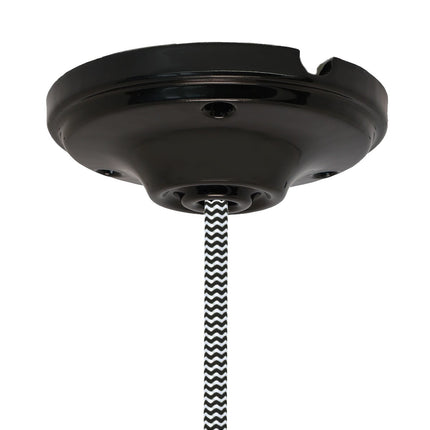 Kynda Light Plafondkap Porselein - Ø104 mm - 1 snoer | Zwart