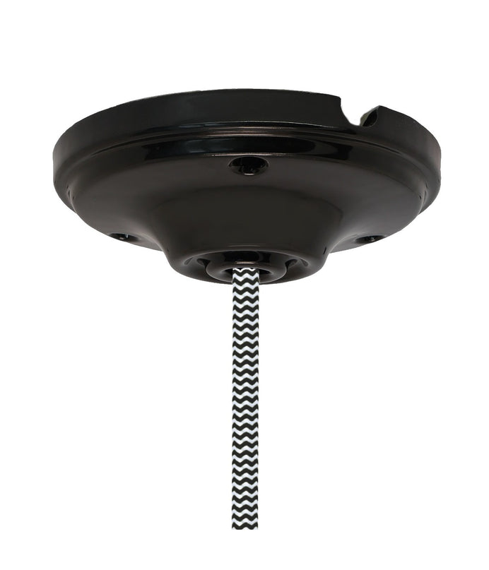 Kynda Light Plafondkap Porselein - Ø104 mm - 1 snoer | Zwart