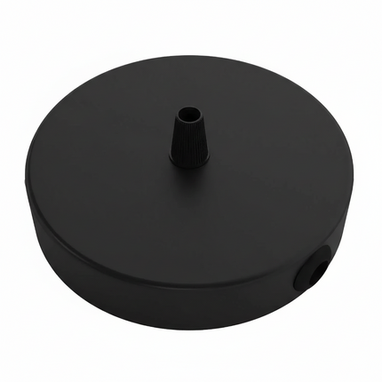 Kynda Light Plafondkap voor 1 snoer en 2 zijgaten (Ø120 mm) | Zwart (mat)