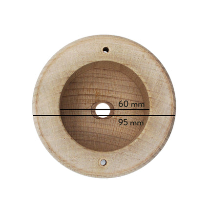 Kynda Light Plafondkap 'Woody' halfrond hout - 1 snoer  - Ø95mm