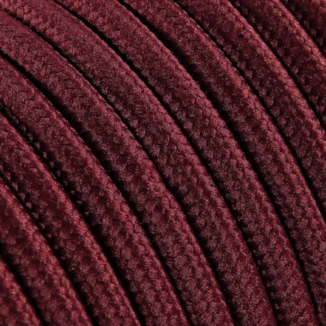 Kynda Light SAMPLE | Strijkijzersnoer Bordeaux rood - rond, effen
