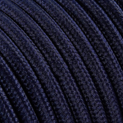 Kynda Light SAMPLE | Strijkijzersnoer Donkerblauw - rond, effen stof
