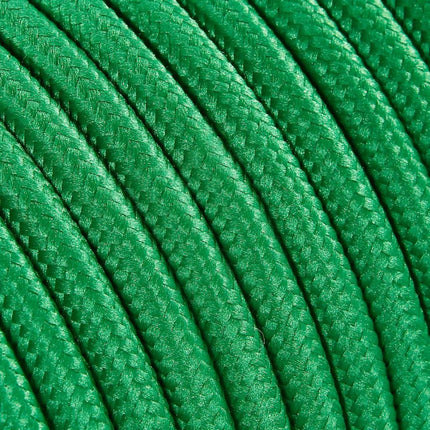 Kynda Light SAMPLE | Strijkijzersnoer Groen - rond, effen stof