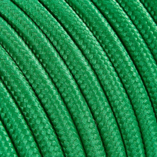 Kynda Light SAMPLE | Strijkijzersnoer Groen - rond, effen stof