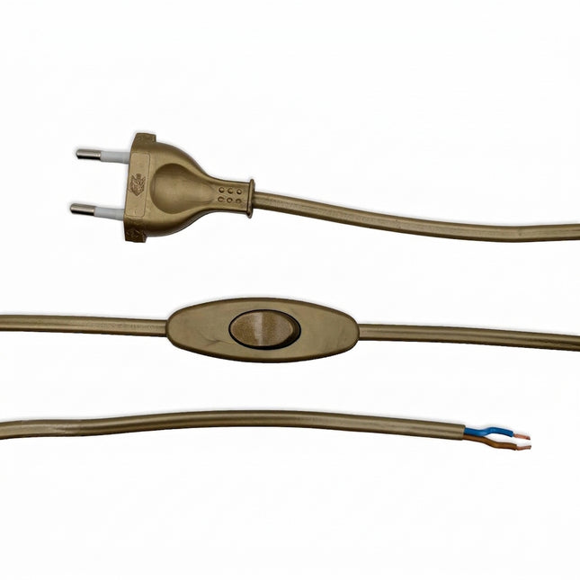 Kynda Light Snoer (PVC) met stekker en schakelaar | Goud
