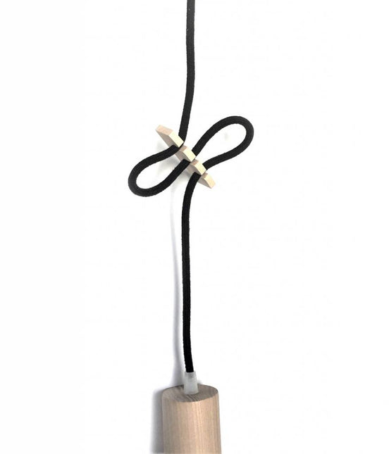 Kynda Light Snoerklem 'Knut' voor stofkabel | Hout