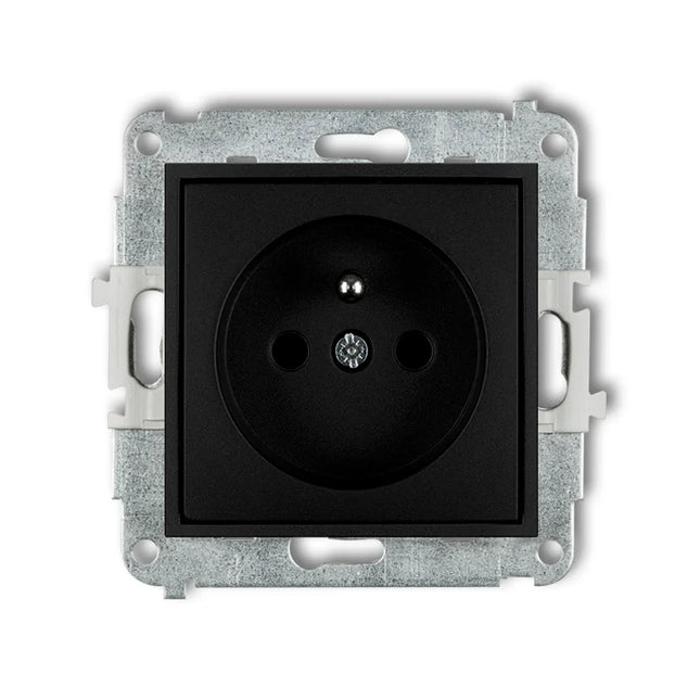 Kynda Light Stopcontact met penaarde - Inbouw | Mat Zwart