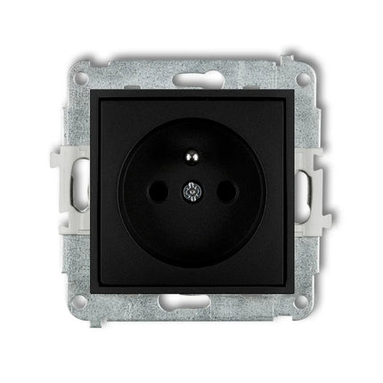 Kynda Light Stopcontact met penaarde - Inbouw | Mat Zwart