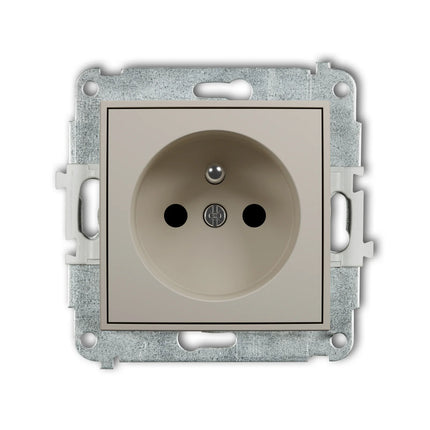 Kynda Light Stopcontact met penaarde - Inbouw | Taupe