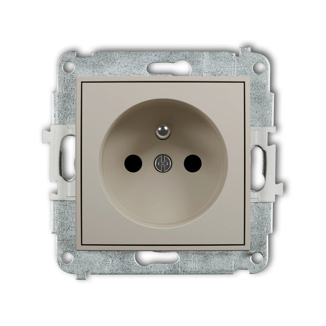 Kynda Light Stopcontact met penaarde - Inbouw | Taupe