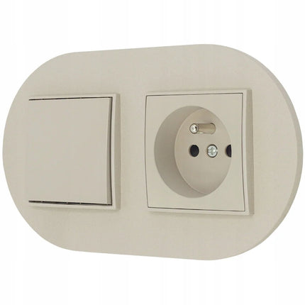 Kynda Light Stopcontact met penaarde - Inbouw | Taupe