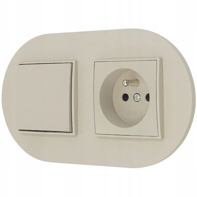 Kynda Light Stopcontact met penaarde - Inbouw | Taupe
