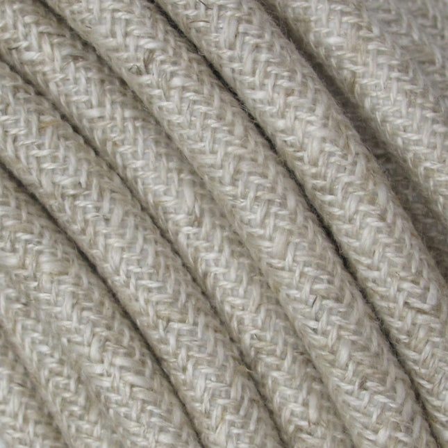 Kynda Light Strijkijzersnoer Beige - rond, linnen