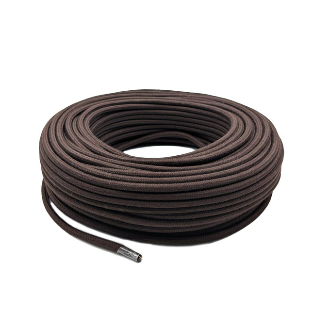 Kynda Light Strijkijzersnoer Bruin - rond, soft linnen