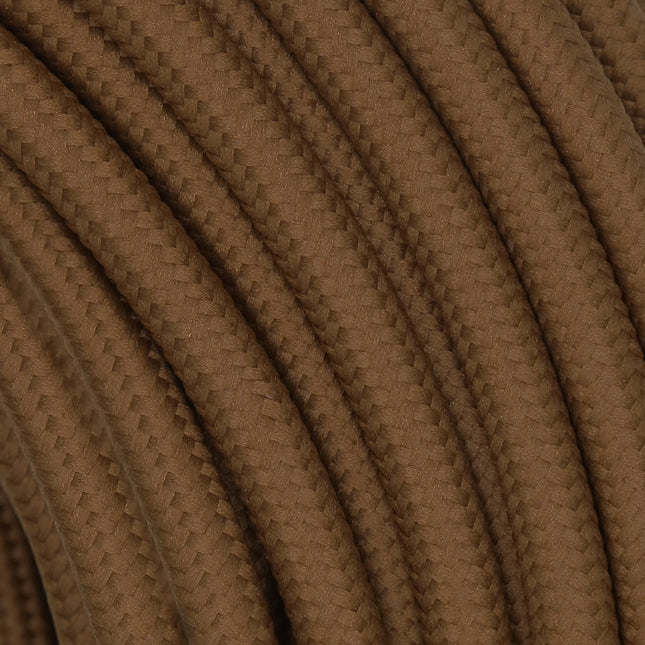 Kynda Light Strijkijzersnoer Cacao Bruin - rond, effen stof
