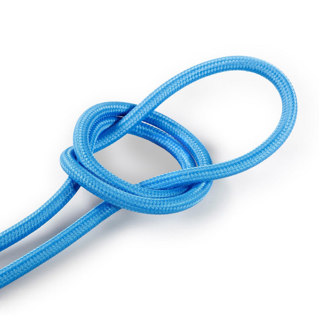 Kynda Light Strijkijzersnoer Felblauw - rond, effen stof