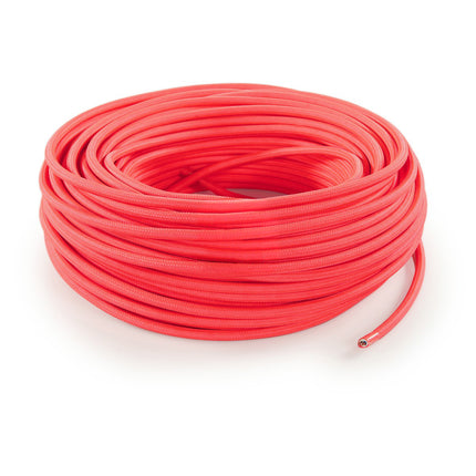 Kynda Light Strijkijzersnoer Fluor roze - rond, effen stof