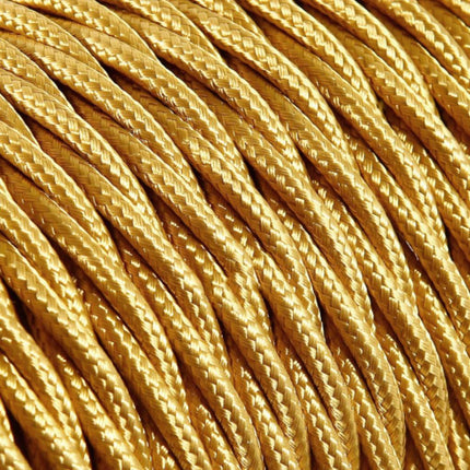 Kynda Light Strijkijzersnoer Goud - gedraaid, effen stof
