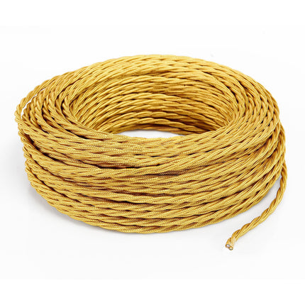Kynda Light Strijkijzersnoer Goud - gedraaid, effen stof