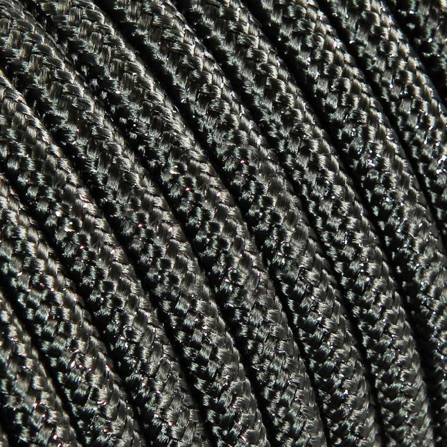 Kynda Light Strijkijzersnoer Grijs (glitter) - rond, effen stof