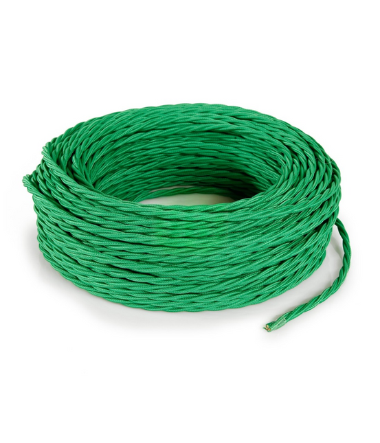Kynda Light Strijkijzersnoer Groen - gedraaid, effen stof