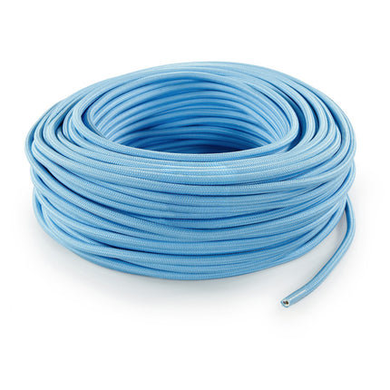 Kynda Light Strijkijzersnoer Lichtblauw - rond, effen stof